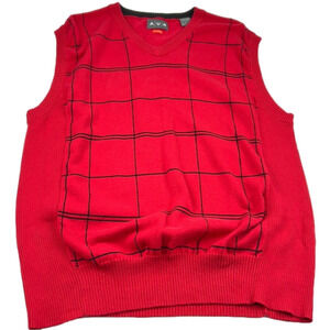 Men's  AUR red sleeveless athletic golf vest